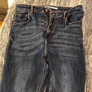 Zara stretch skinny cropped jeans
